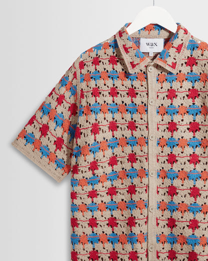 Revelse™ Multicolor Splash Crochet Shirt