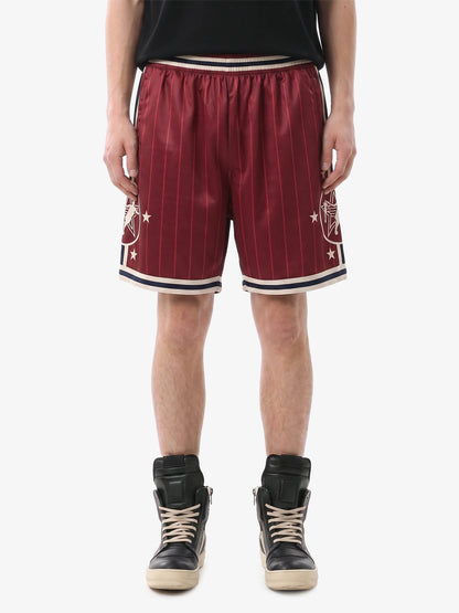 Revelse™  Striped Star Crest Soccer Shorts Lightweight