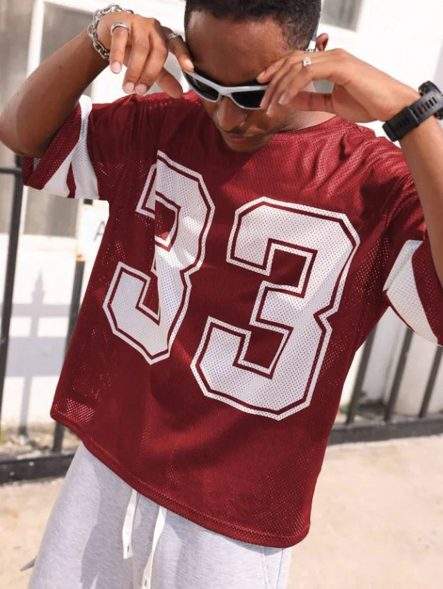 Print Mesh Jersey Shirt