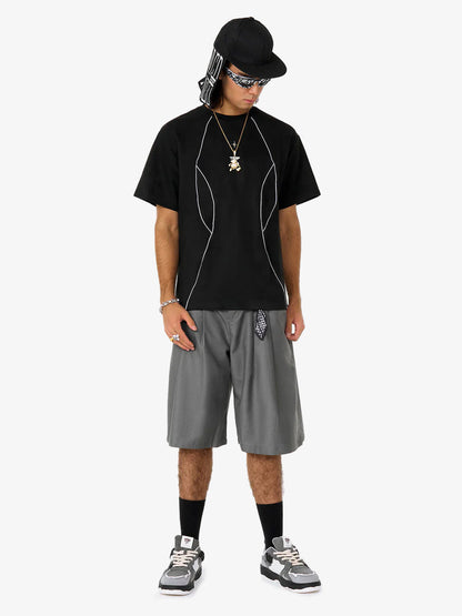 Revelse™  Oversized Deconstructed Split Short-Sleeve T-Shirt