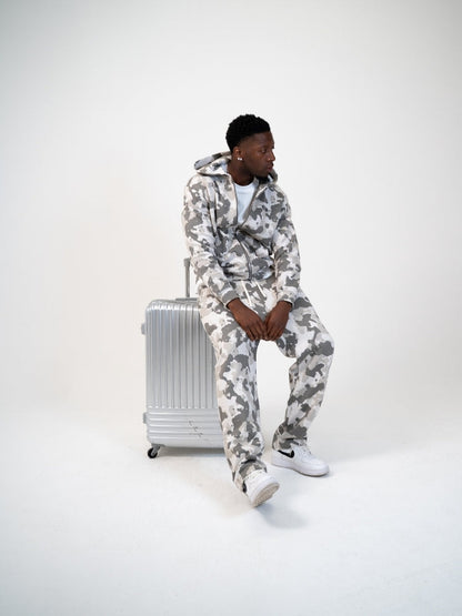 Oversized French Terry Camo Tracksuit Set