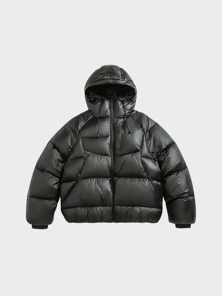 Down Puffer Jacket Insulated With White Duck Down
