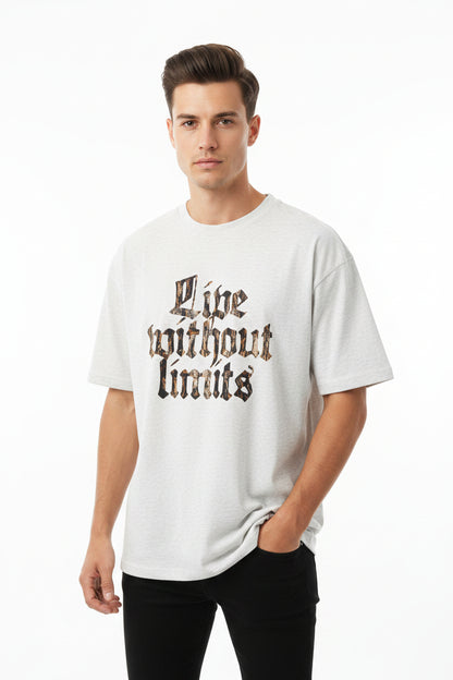 Oversized Cotton Camo Graphic T-Shirt