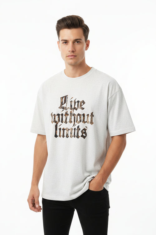 Oversized Cotton Camo Graphic T-Shirt