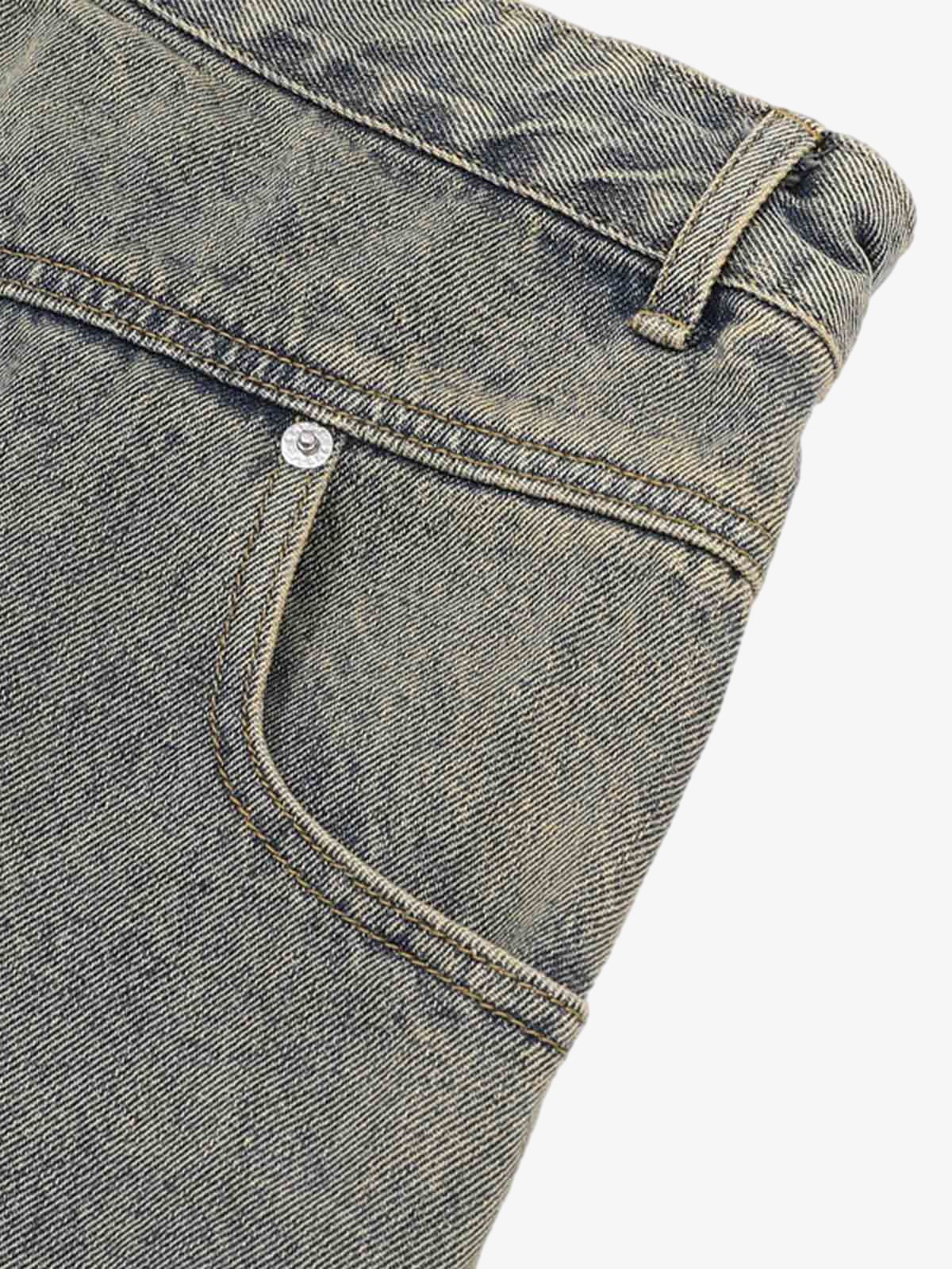 Men's Ripped Distressed Denim Jacket and Pants Set
