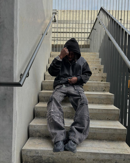 Embroidered Hip-Hop Street Style Jeans