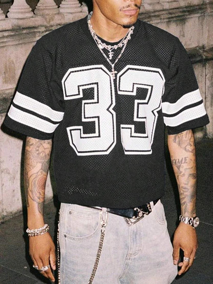 Print Mesh Jersey Shirt