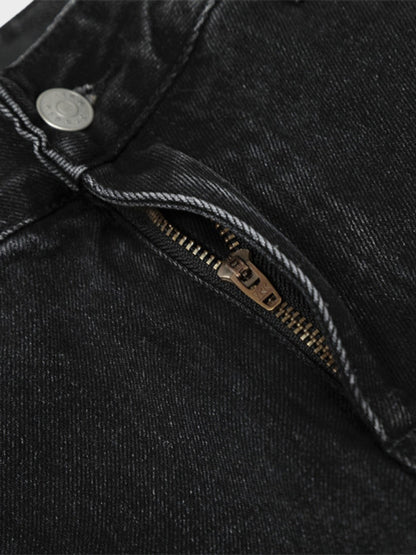 Wide-Leg Loose Fit Baggy Denim Jeans Black