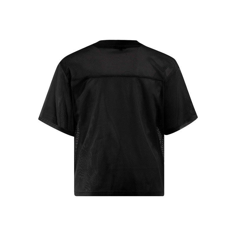 Oversized Mesh 777 Jersey Top