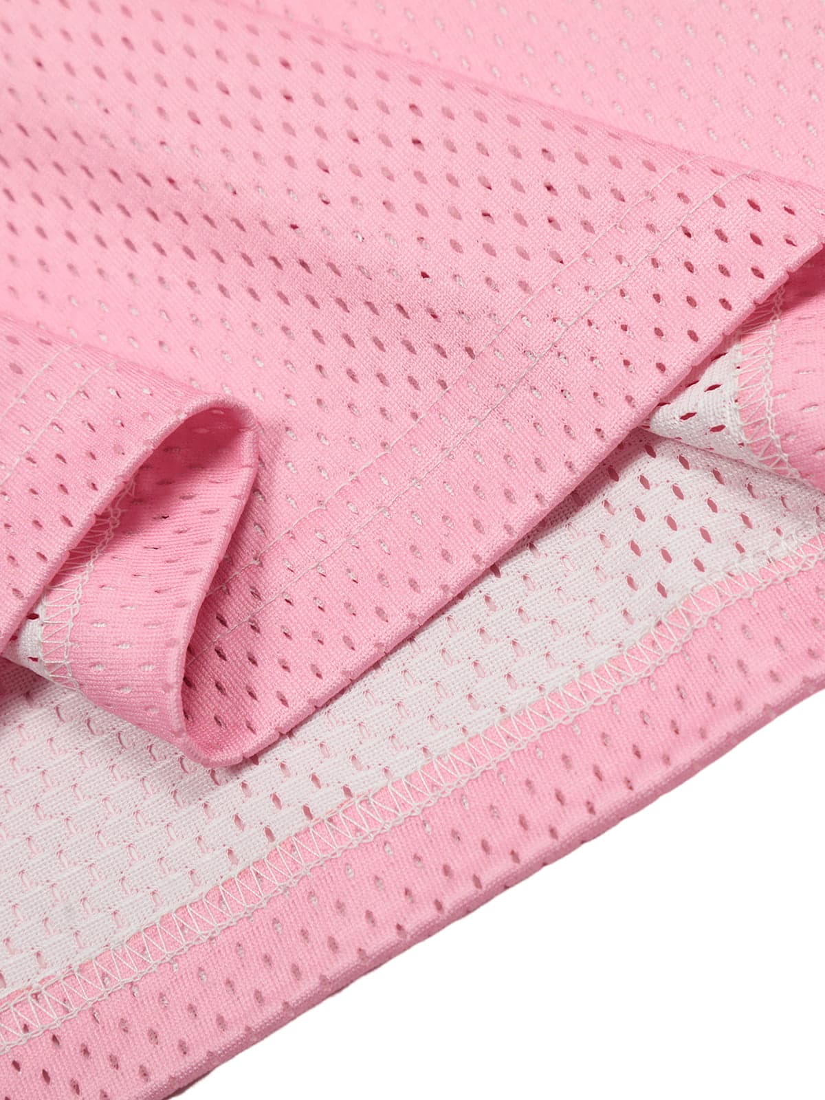 Flame Print Mesh Pink Jersey Top