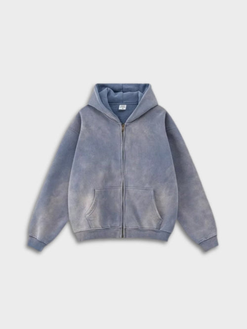 Gradient Washed Midweight Full-Zip Hoodie Unisex