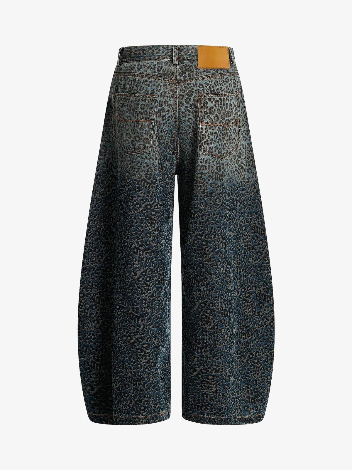 Revelse™ Leopard Print Denim Barrel Jeans