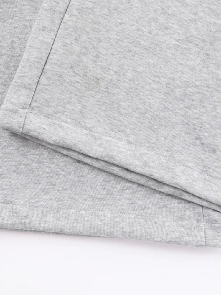 Wide-Leg Cotton Joggers with Side Stripe Panels