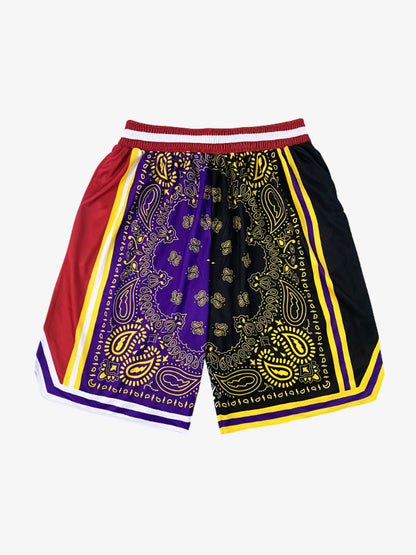 Revelse™  Paisley Print Lightweight Soccer Shorts
