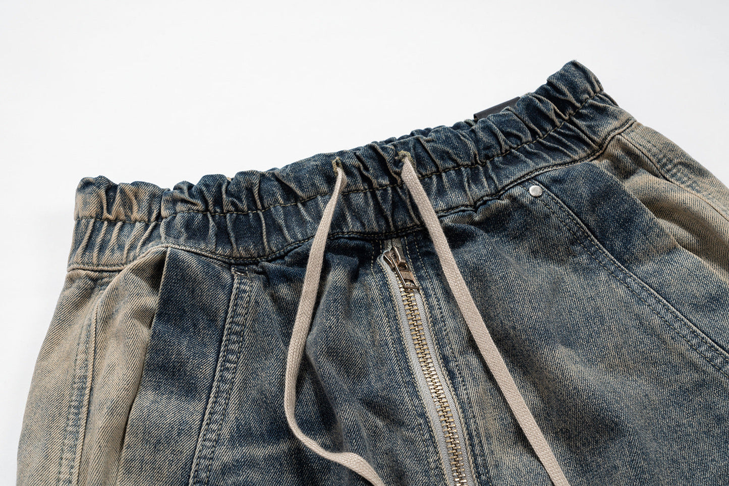 Wide Leg Multi-Pocket Loose Fit Straight Jeans