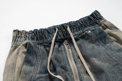 Wide Leg Multi-Pocket Loose Fit Straight Jeans