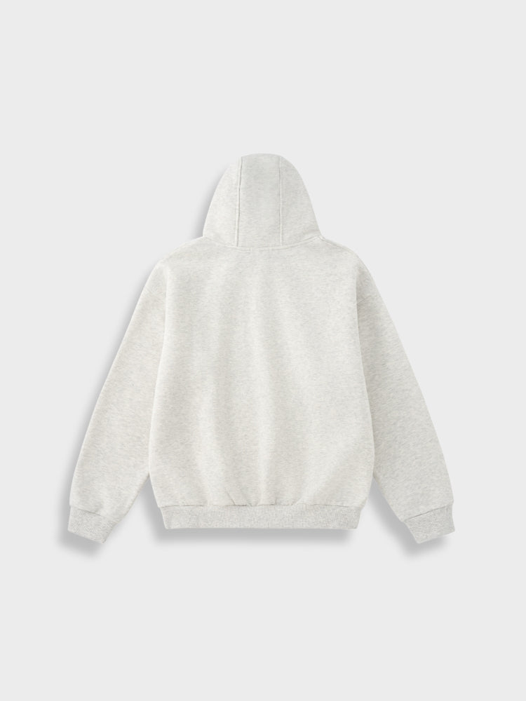 Oversized Cotton Blend Tracksuit Set Light Grey