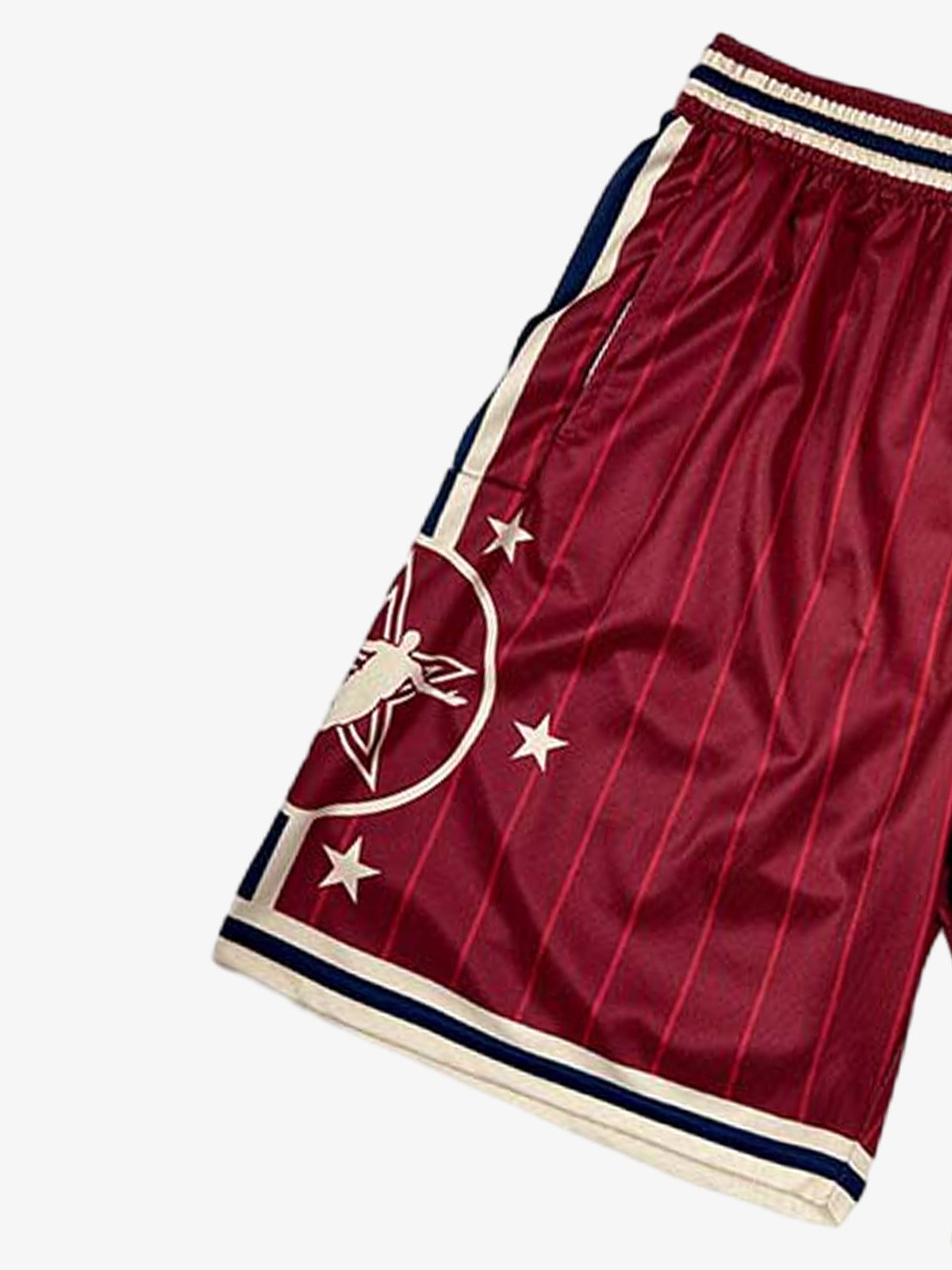 Revelse™  Striped Star Crest Soccer Shorts Lightweight