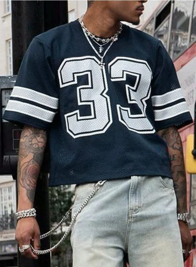 Print Mesh Jersey Shirt