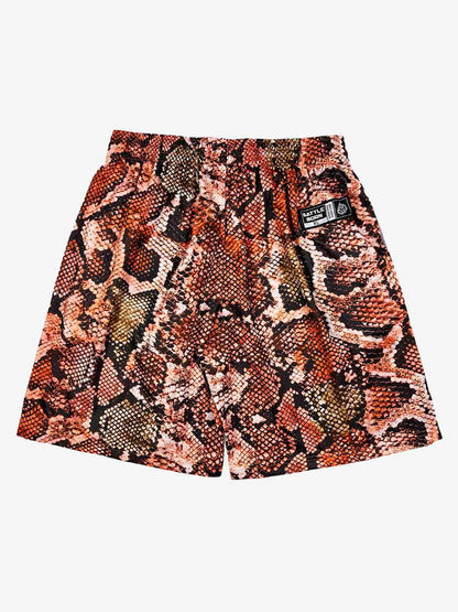 Snakeskin Print Athletic Running Shorts