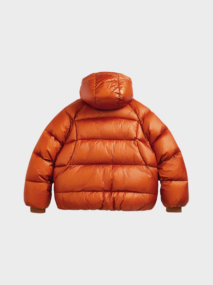 Down Puffer Jacket Insulated With White Duck Down