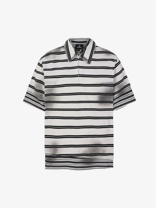 Revelse™ Striped Cotton Blend Half-Zip Pullover Sweater