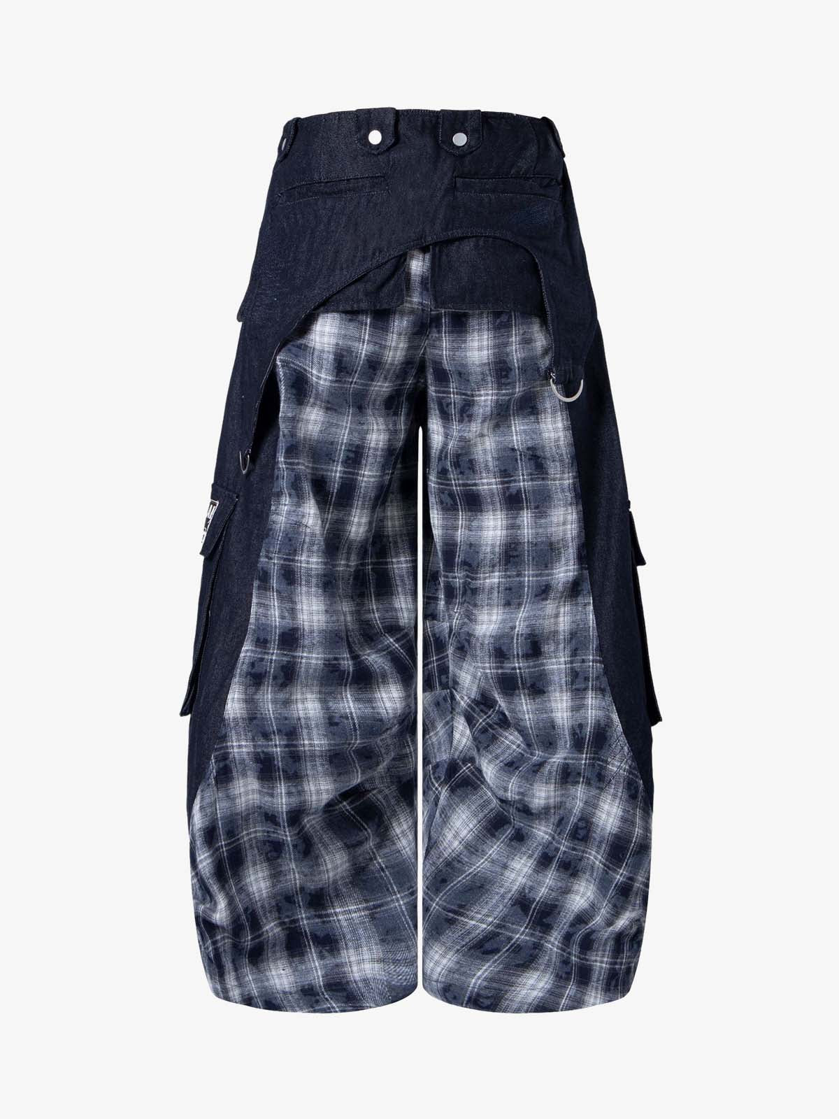 Deconstructed Patchwork Cyber-Grunge Denim Jeans