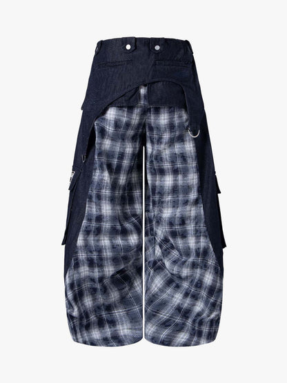 Deconstructed Patchwork Cyber-Grunge Denim Jeans