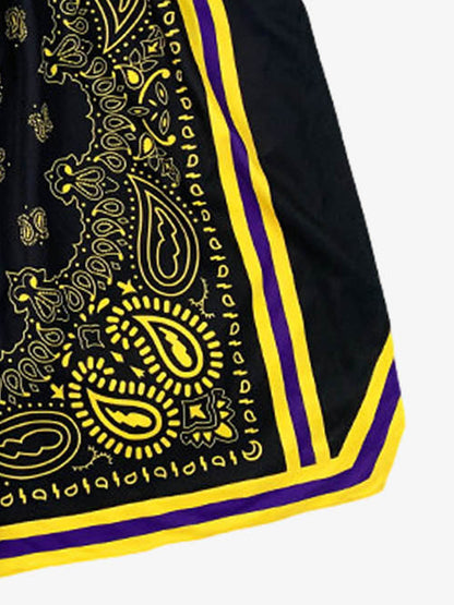 Revelse™  Paisley Print Lightweight Soccer Shorts