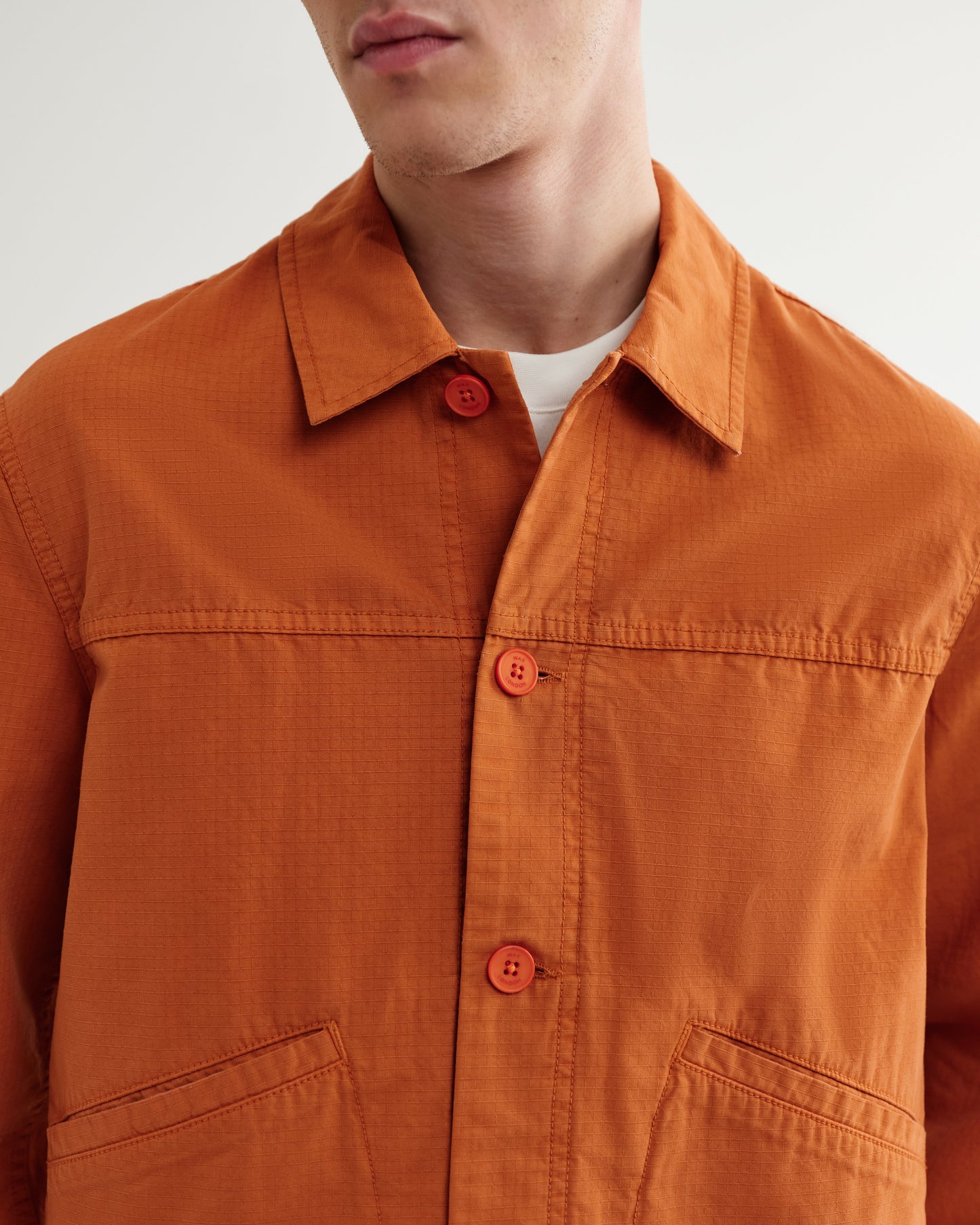 Orange Organic Cotton Ripstop Jacket