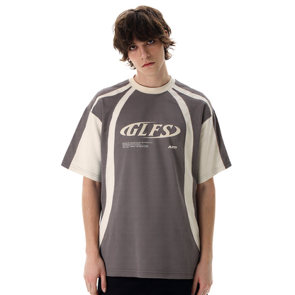 Retro Color Block Graphic T-Shirt