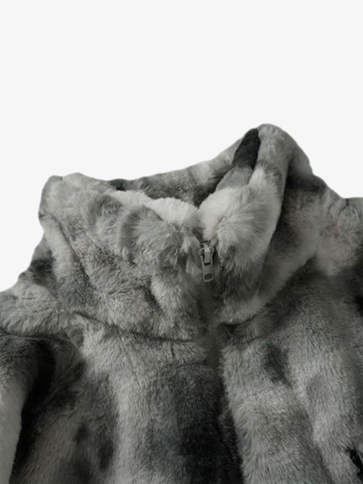 Heavy-Duty Faux Lambswool Tie-Dye Urban Jacket