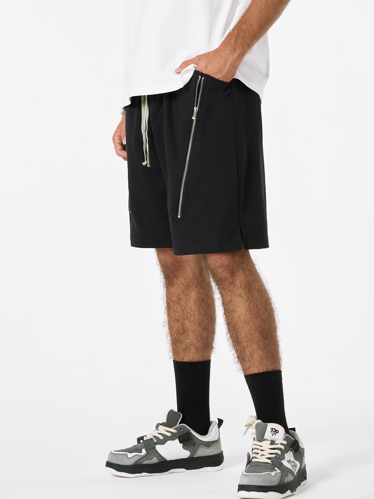 Revelse™  Polyester Zipper Slit Urban Jort
