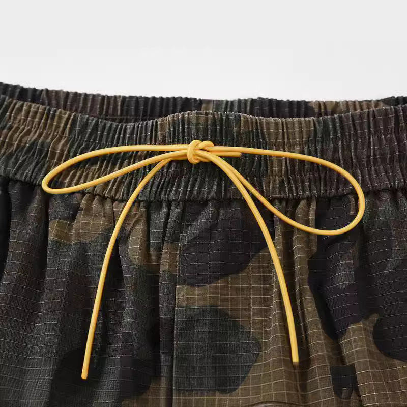 Men's Camo Cargo Shorts Streetwear Utility Style