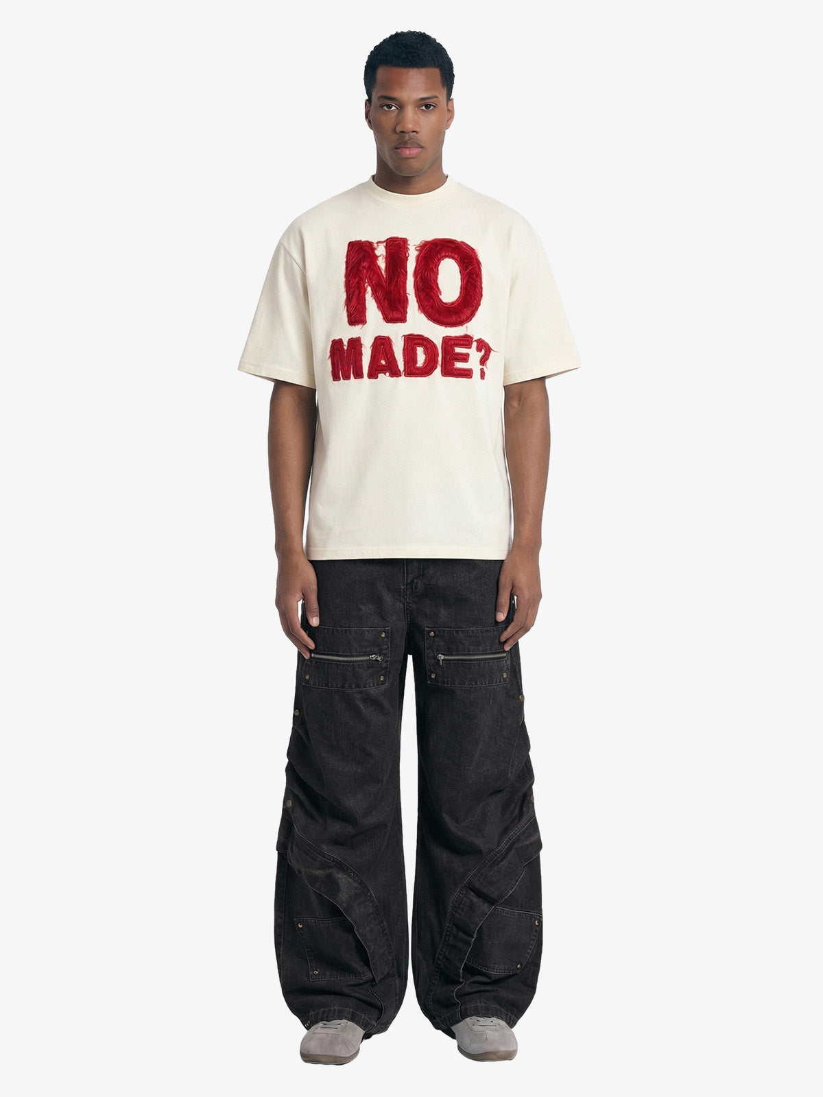 Retro Embroidered Patch Heavy Cotton T-Shirt
