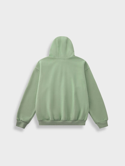Oversized Cotton Blend Hoodie and Jogger Tracksuit Set Light Green