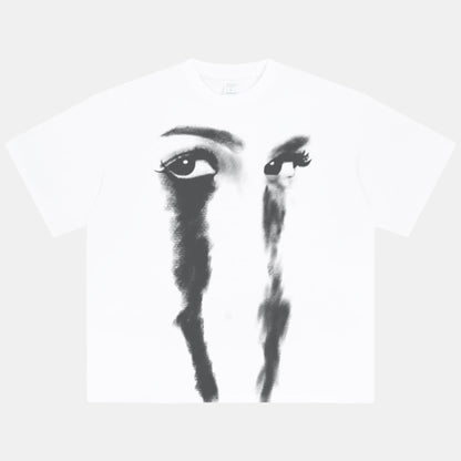 Post Punk Crying Eyes T-Shirt Unisex Y2K Aesthetic Graphic Print T Shirt