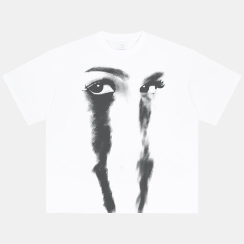 Revelse™ Post Punk Crying Eyes T-Shirt Unisex Y2K Aesthetic Graphic Print T Shirt