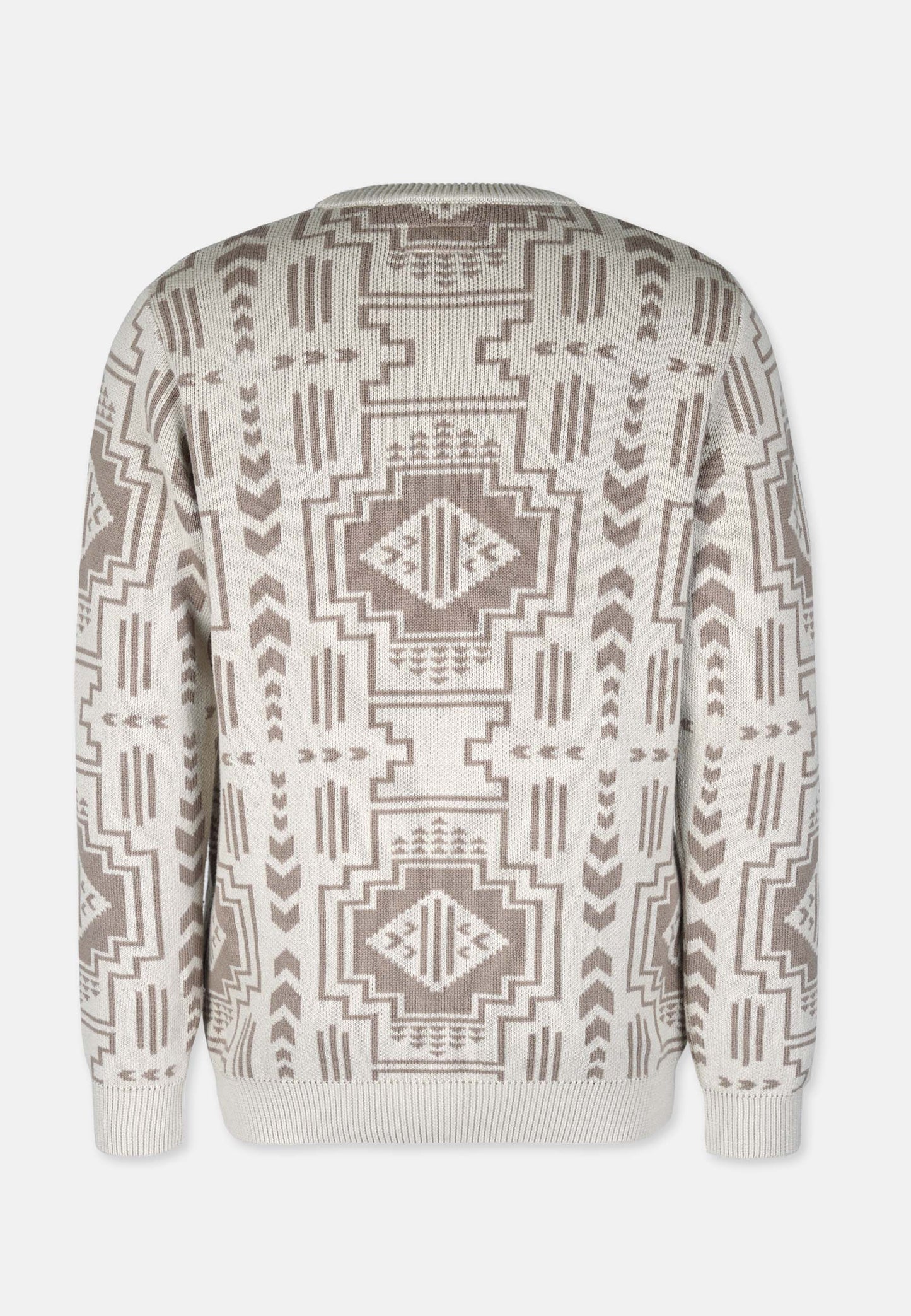 Organic Cotton Knit Crew Neck Sweater Stone Grey
