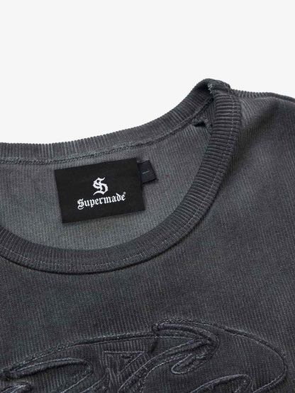 Revelse™  Ribbed Cotton-Blend Knit Vest Raw-Edge Seams
