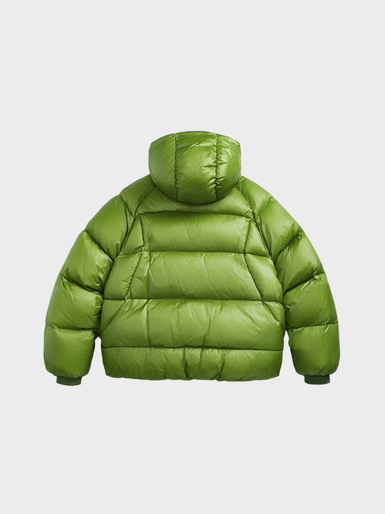 Down Puffer Jacket Insulated With White Duck Down