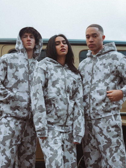 Oversized French Terry Camo Tracksuit Set