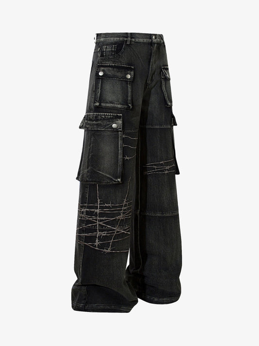 Revelse™ Embroidered Hip-Hop Street Style Jeans