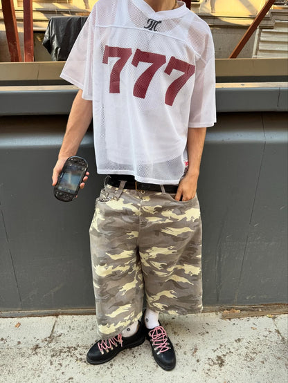Oversized Mesh 777 Jersey Top