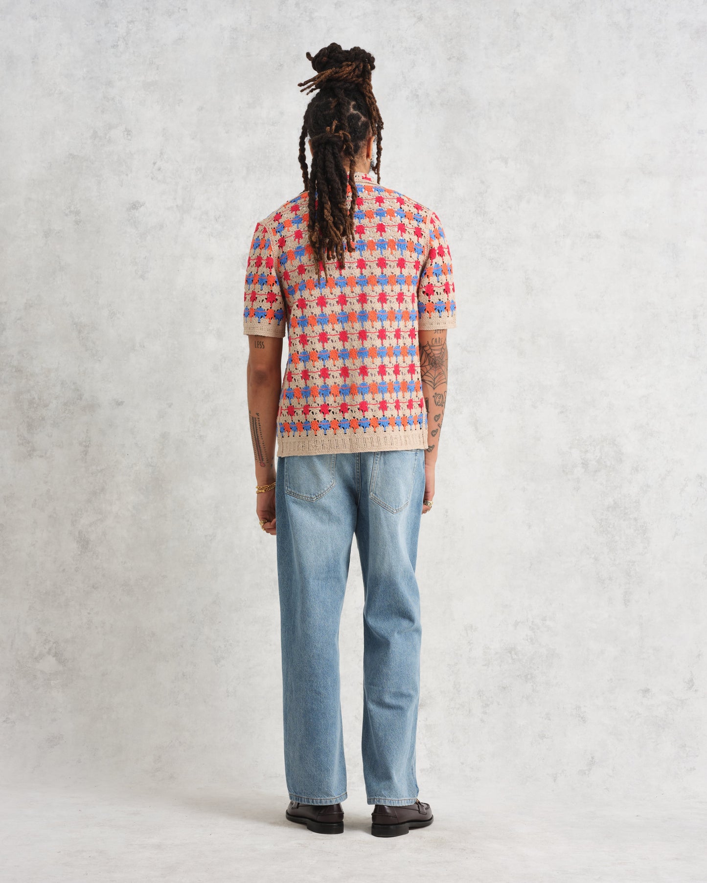 Revelse™ Multicolor Splash Crochet Shirt