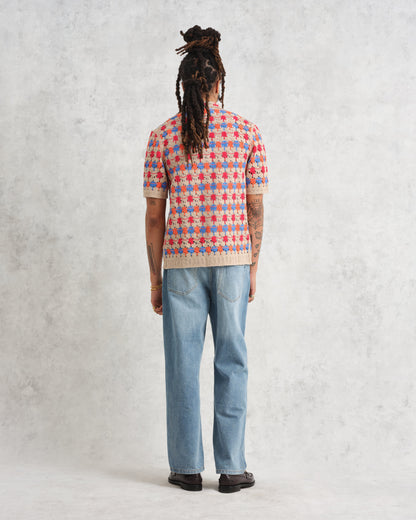 Revelse™ Multicolor Splash Crochet Shirt
