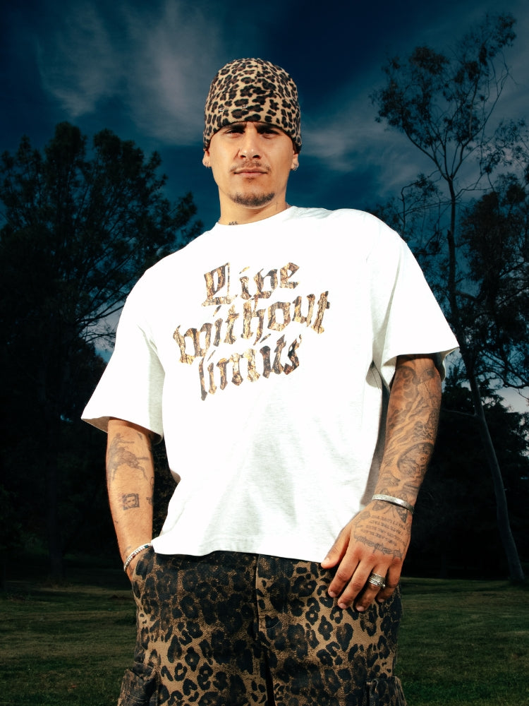 Oversized Cotton Camo Graphic T-Shirt