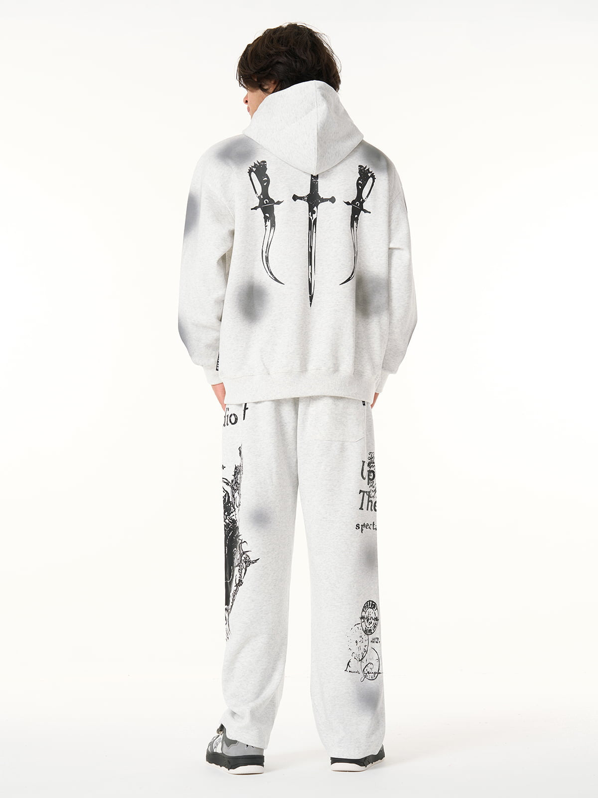 Graphic Print Hooded Jacket for Men