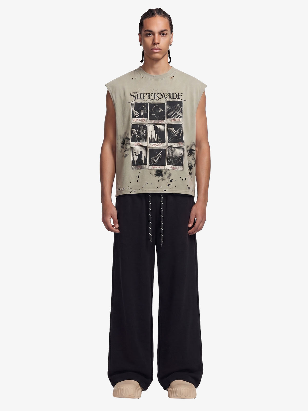 Revelse™  Wide-Leg Cotton Drawstring Sweatpants