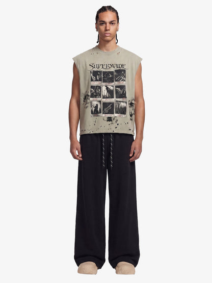 Revelse™  Wide-Leg Cotton Drawstring Sweatpants